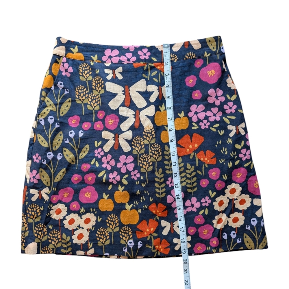 Princess Highway Floral Print Linen Blend Skirt AU Size 12 US Size 8 - Picture 10 of 10